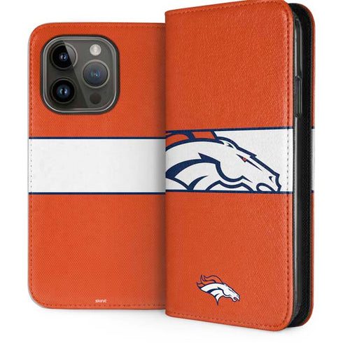 NFL Denver Broncos Zone Block iPhone 15 Pro Folio Case